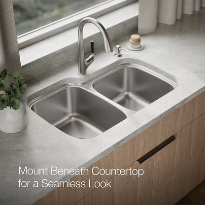 Kohler All-In-One 33" top-/undermount double-bowl kitchen sink