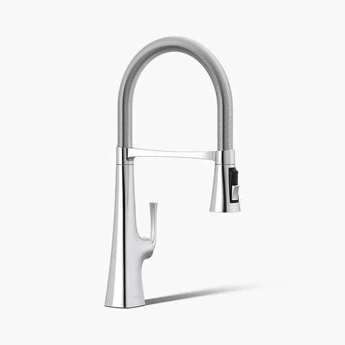 Kohler Graze® Semi-professional kitchen sink faucet with three-function sprayhead