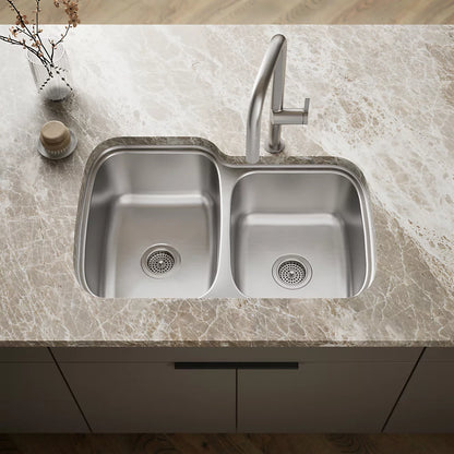 Kohler Verse™ 33" top-/undermount double-bowl kitchen sink