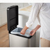 Kohler 13-gallon stainless steel slim step trash can with bifold lid