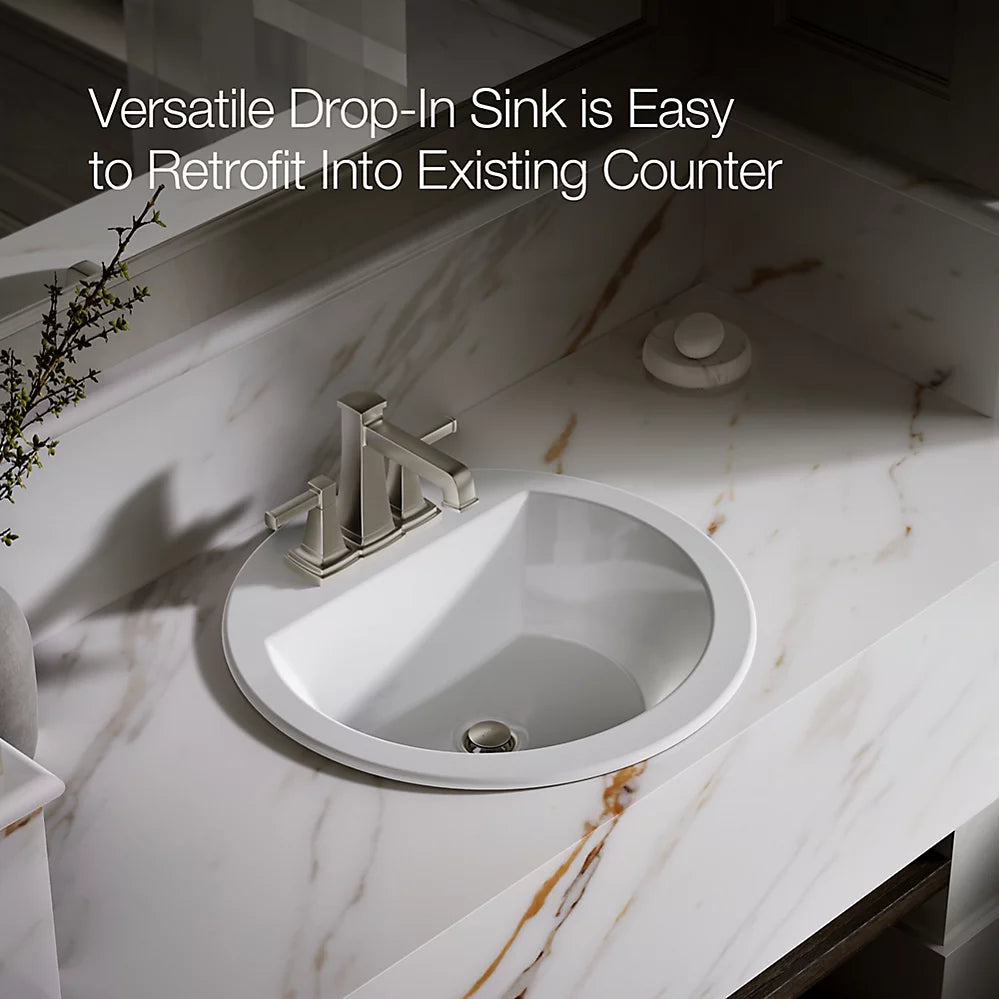 Kohler 19" round drop-in bathroom sink