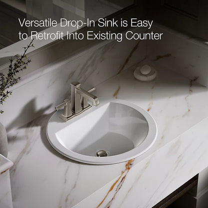Kohler 19" round drop-in bathroom sink