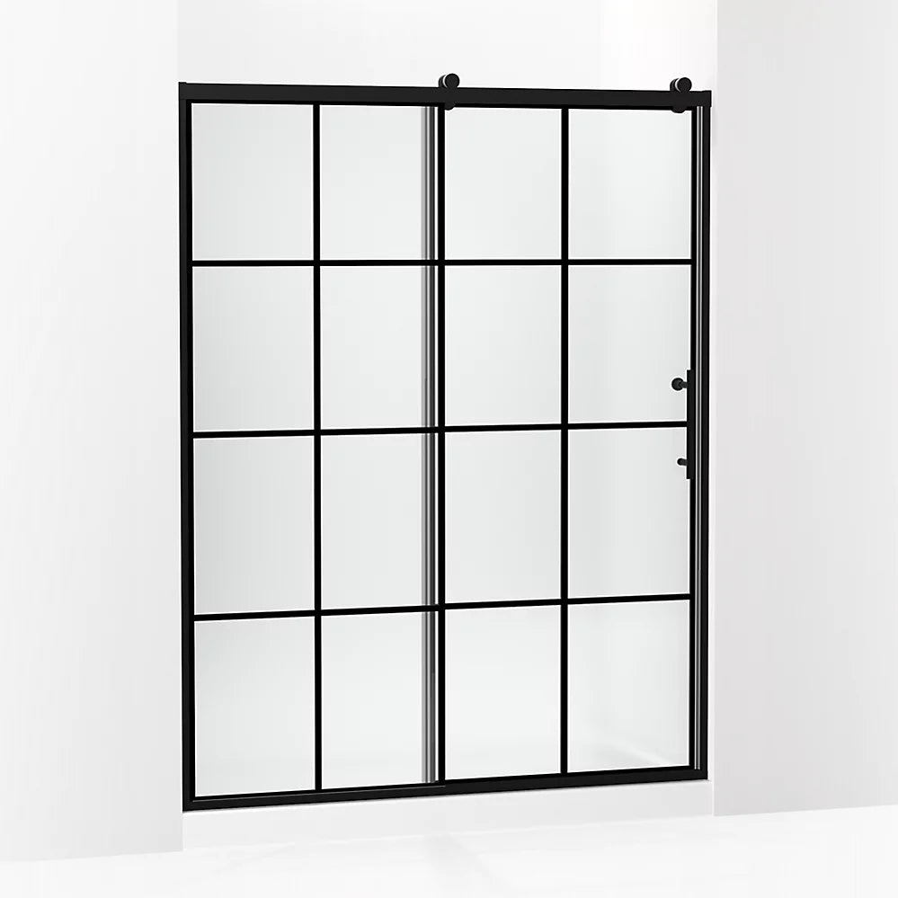 Kohler 77" H sliding shower door with 3/8"-thick glass