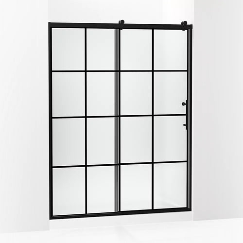 Kohler 77" H sliding shower door with 3/8"-thick glass