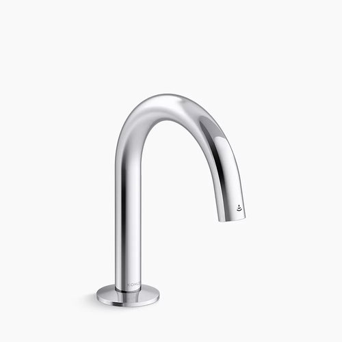 Kohler Touchless lavatory faucet with Kinesis® sensor technology and temperature mixer, Tube design, DC-powered, 0.5 gpm