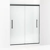 Kohler Frameless sliding shower door, 79-1/16" H x 54-5/8 - 59-5/8" W, with 5/16" thick Frosted glass