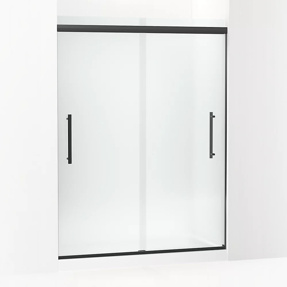 Kohler Frameless sliding shower door, 79-1/16" H x 54-5/8 - 59-5/8" W, with 5/16" thick Frosted glass