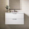 Kohler 30" wall-hung bathroom vanity cabinet with sink and quartz top