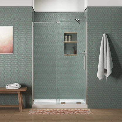 Kohler Sliding shower door, 71-3/4" H x 43-3/4 - 47-3/4" W, with 5/16" thick Crystal Clear glass