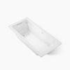Kohler Archer Whirlpool Bath With Bask Heated Surface 66 x 32-Inch Drop-In Bathtub