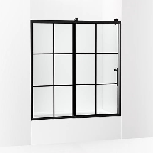 Kohler 62-1/2" H sliding bath door with 3/8"-thick glass