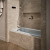 Kohler Archer 60" x 30" alcove bath with Bask heated surface, left drain