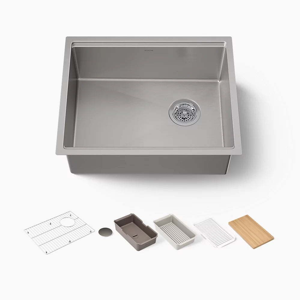 Kohler Strive® 23" undermount single-bowl workstation kitchen sink