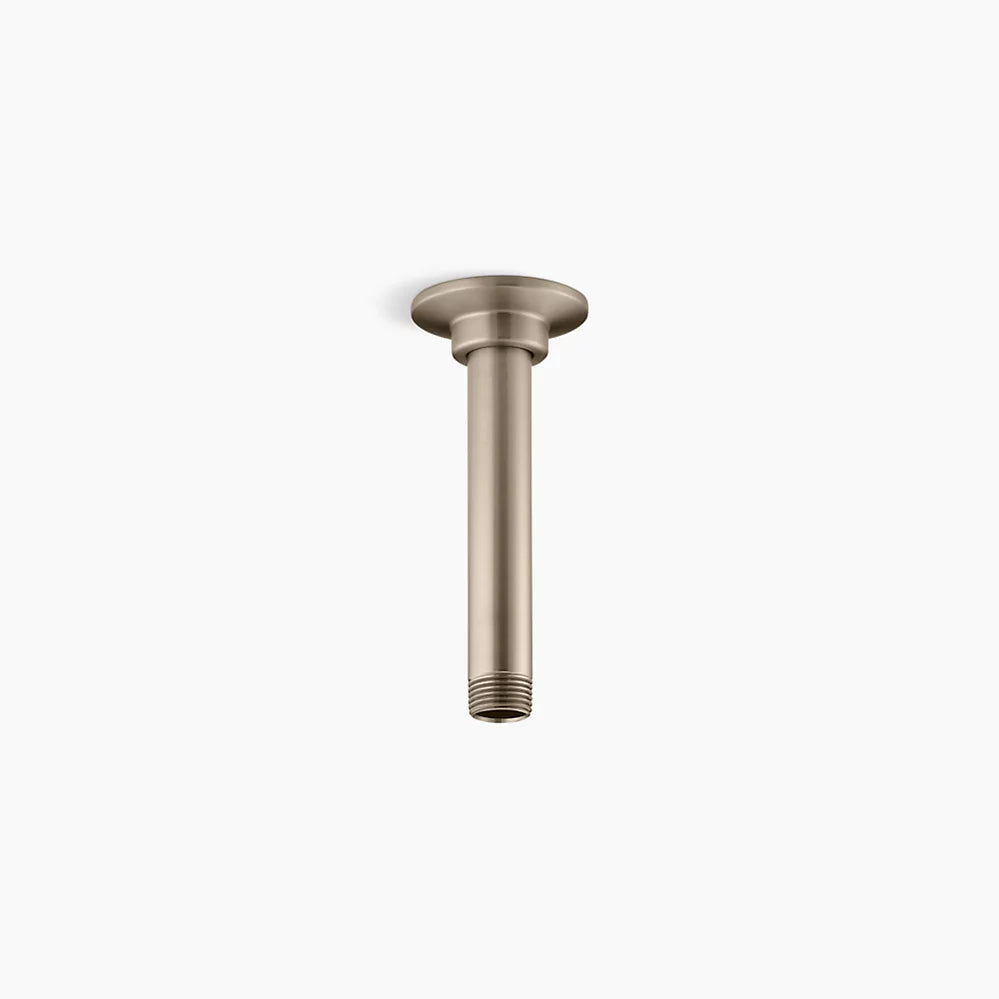 Kohler 6" ceiling-mount single-function rainhead arm and flange