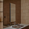 Kohler 15" W x 36-1/8" H aluminum single-door medicine cabinet with 170 degree hinge