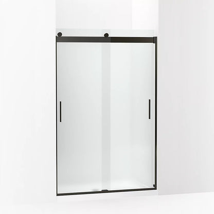 Kohler Sliding shower door, 74" H x 43-5/8 - 47-5/8" W, with 1/4" thick Frosted glass