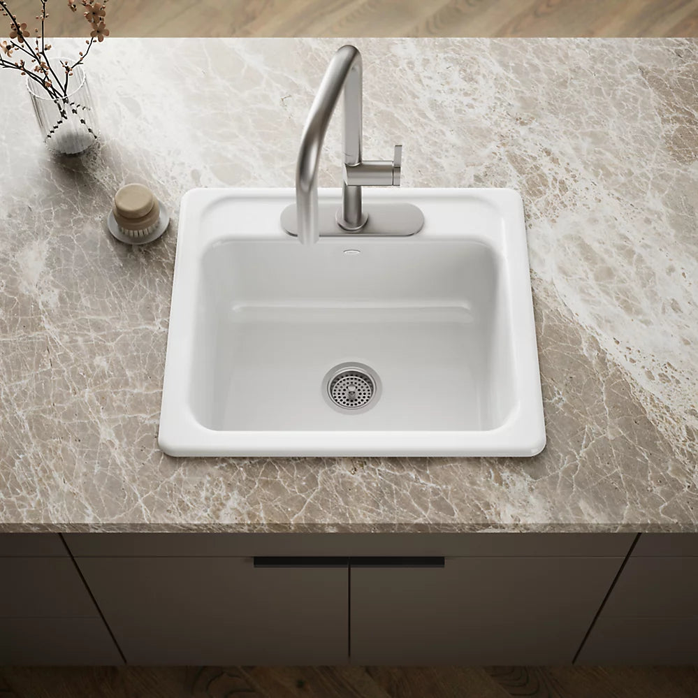 Kohler Mayfield™ 25" top-mount single-bowl kitchen sink
