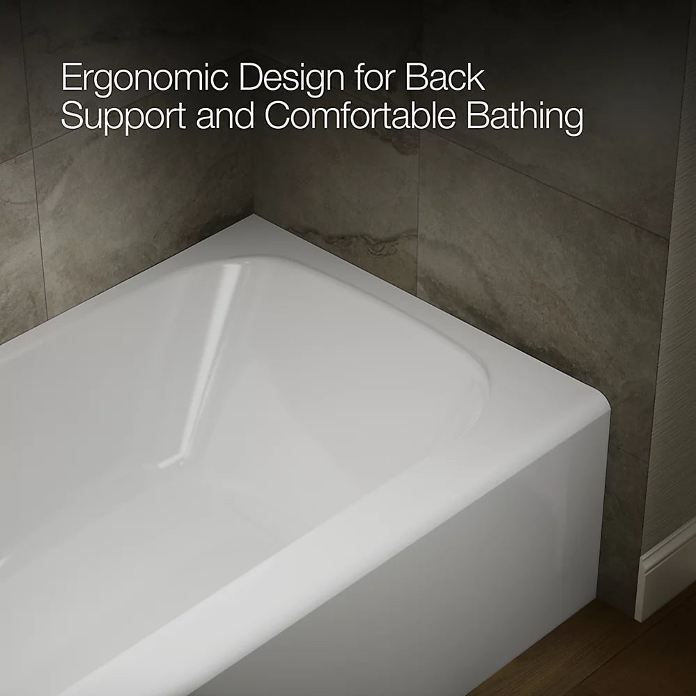Kohler Avec 72" x 36" alcove bath, left drain