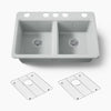 Kohler Riverby® 33" undermount double-bowl kitchen sink