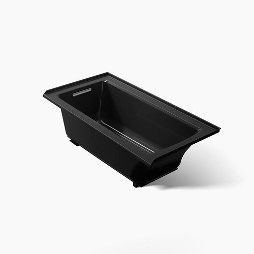 Kohler Archer 60" x 30" alcove Heated BubbleMassage air bath with Bask heated surface, left drain