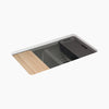 Kohler 33" undermount double-bowl workstation kitchen sink