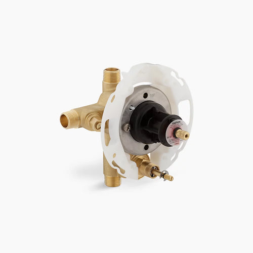Kohler 1/2" pressure-balancing valve with push-button diverter and screwdriver stops