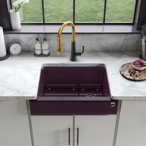 Kohler 29-3/4" undermount single-bowl farmhouse kitchen sink with short apron