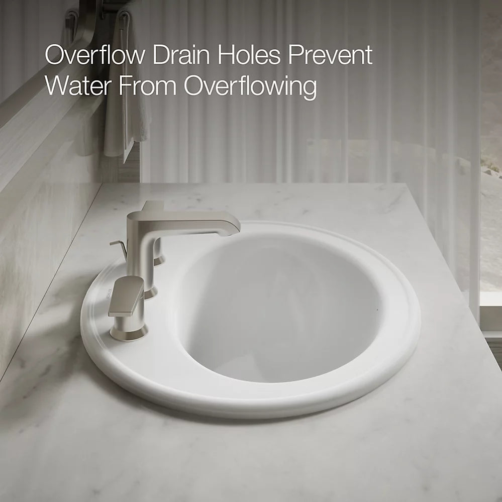 Kohler 20-1/4" oval drop-in bathroom sink