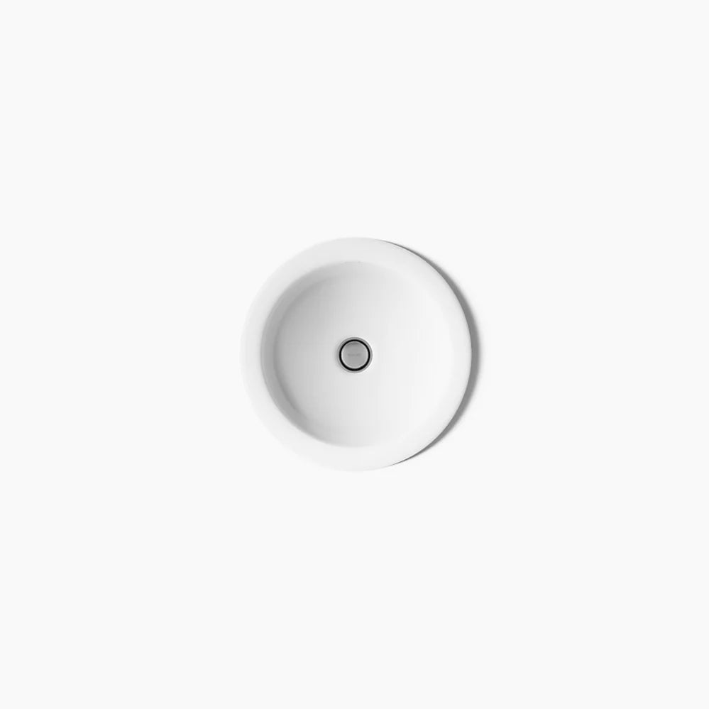 Kohler 13-1/4" round drop-in/undermount bathroom sink, no overflow