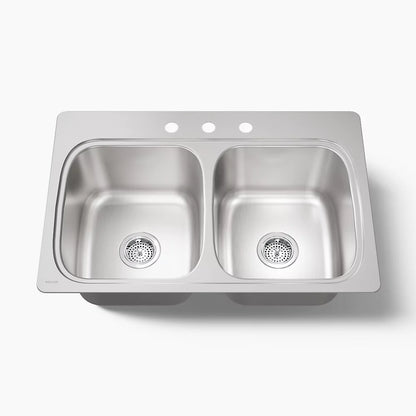 Kohler Verse™ 33" top-mount double-bowl kitchen sink