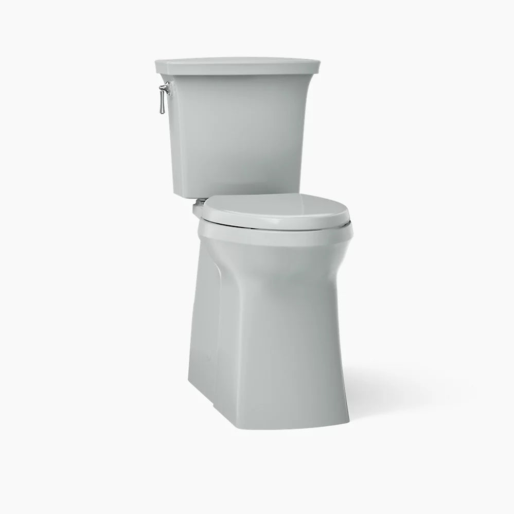 Kohler Tall two-piece elongated toilet with skirted trapway, 1.28 gpf