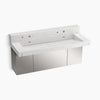 Kohler 60" wall-mount trough lavatory system with backsplash