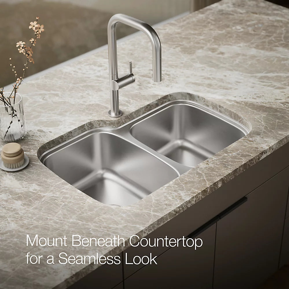 Kohler Verse™  33" top-/undermount double-bowl kitchen sink