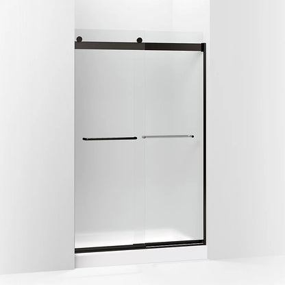 Kohler Sliding shower door, 74" H x 44-5/8 - 47-5/8" W, with 1/4" thick Frosted glass