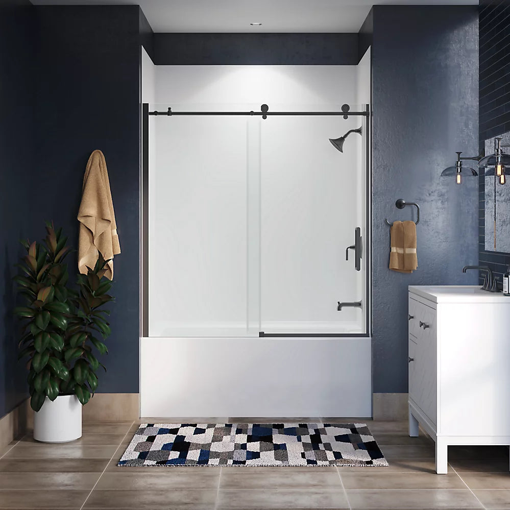 Kohler 62" H sliding bath door with 3/8"-thick glass