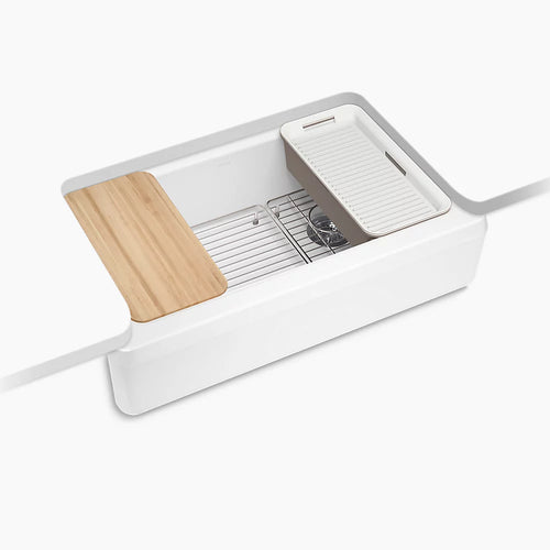 Kohler 35-3/4" undermount single-bowl farmhouse workstation kitchen sink