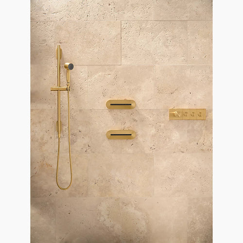 Kohler Three-outlet recessed mechanical thermostatic valve control