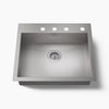 Kohler Vault™ 25" top-/undermount single-bowl kitchen sink