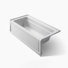 Kohler Archer 66" x 32" alcove bath with Bask heated surface, left drain