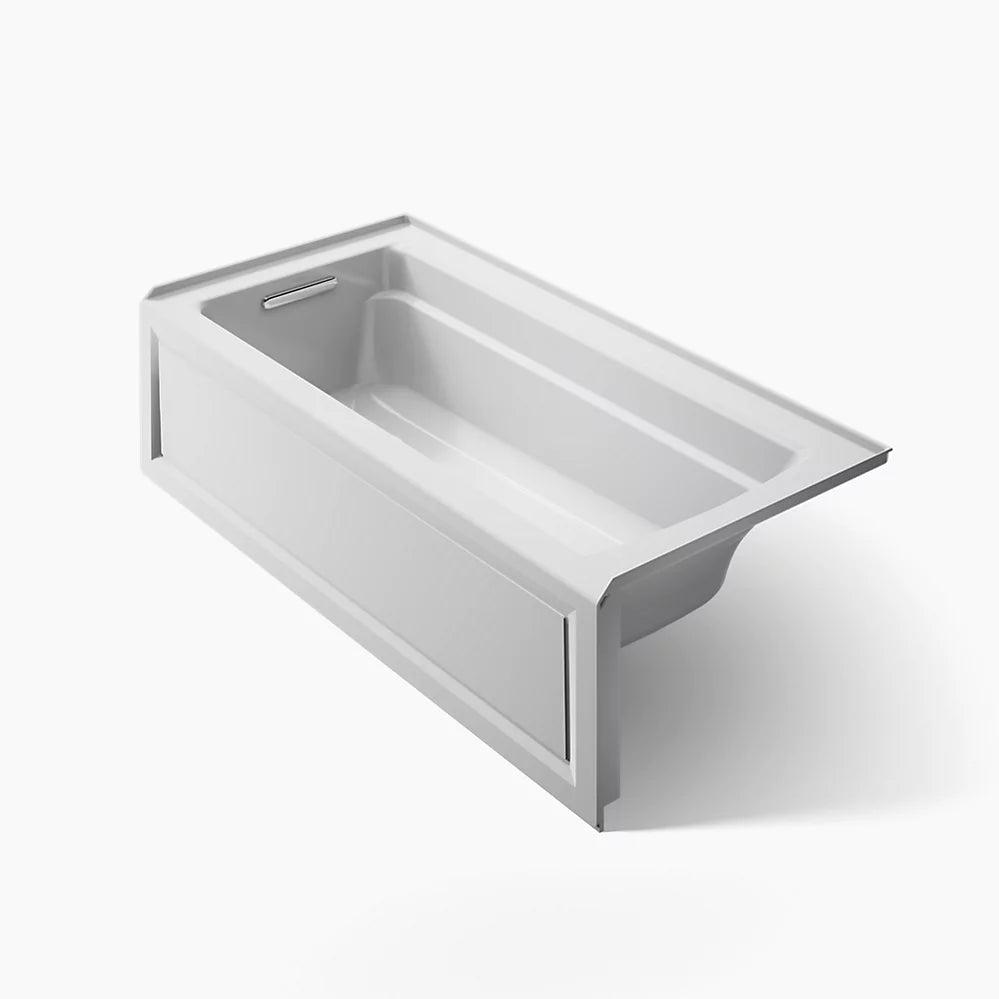 Kohler Archer 66" x 32" alcove bath with Bask heated surface, left drain