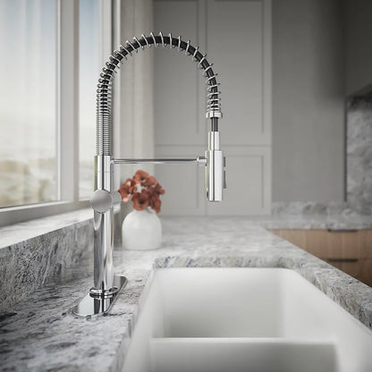 Kohler Semi-professional kitchen sink faucet with three-function sprayhead