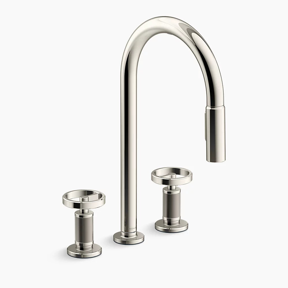 Kohler Billet® Touchless pull-down kitchen sink faucet with two-function sprayhead