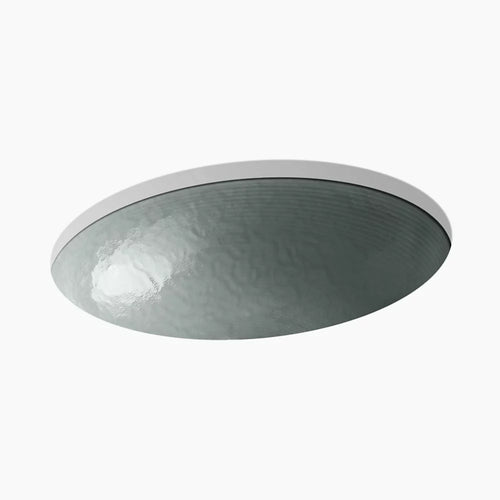 Whist® 19" oval wall-mount/undermount bathroom sink, no overflow