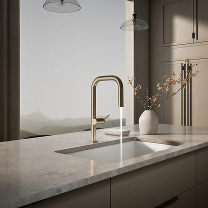 Kohler Components® Pull-down kitchen sink faucet with two-function sprayhead