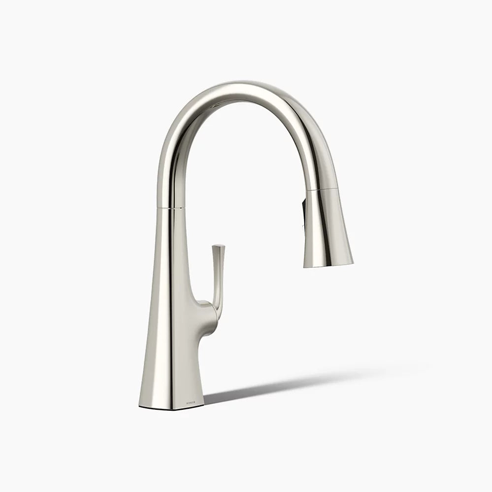 Kohler Graze® Pull-down kitchen sink faucet with three-function sprayhead