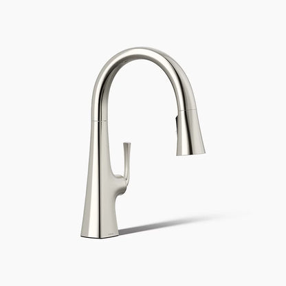 Kohler Graze® Pull-down kitchen sink faucet with three-function sprayhead