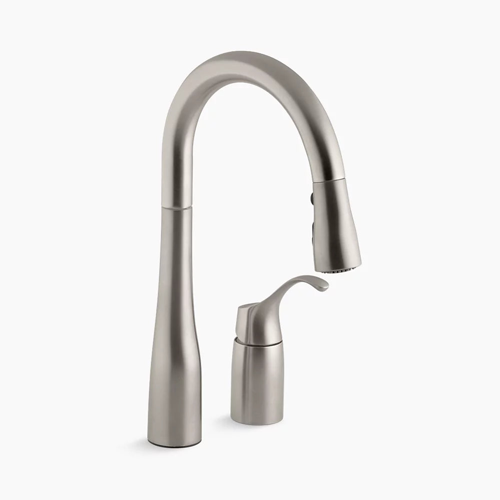 Kohler Simplice® Pull-down bar sink faucet with three-function sprayhead