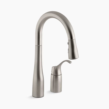 Kohler Simplice® Pull-down bar sink faucet with three-function sprayhead