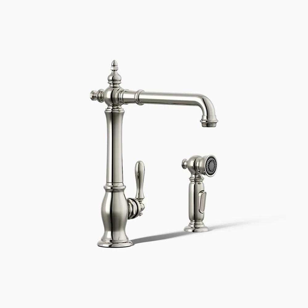 Kohler Artifacts® Single-handle kitchen sink faucet with side sprayer