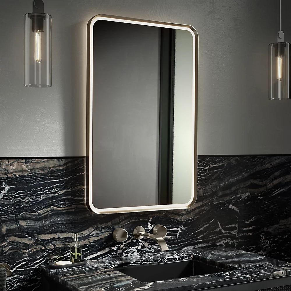 Kohler 22" x 34" rectangular lighted framed mirror